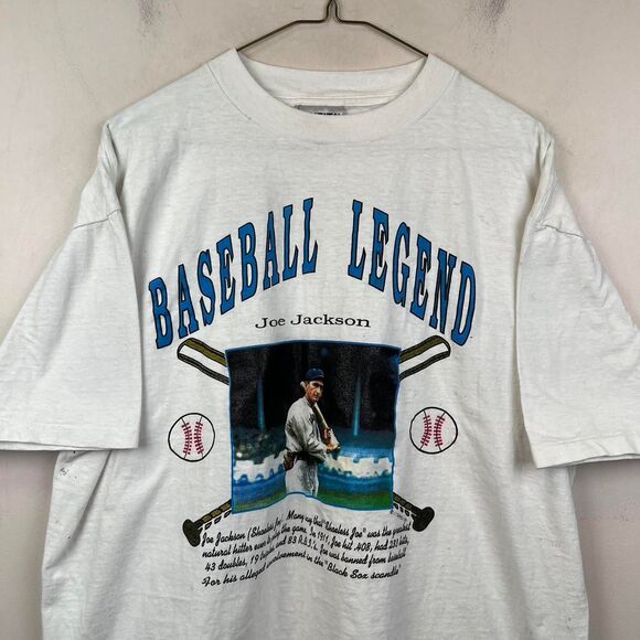 Vintage Shoeless Joe Jackson Shirt Double Sided Classic Cards 90s Size XL - Picture 2 of 8